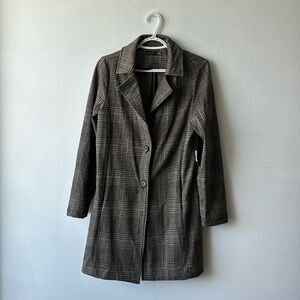 NWT - Black Tape Brown Plaid Jacket